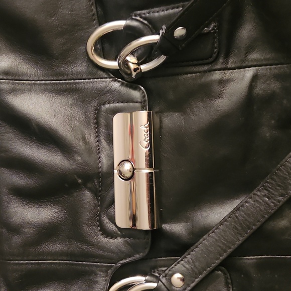 BLACK COACH VINTAGE HANDBAG - Picture 2 of 9